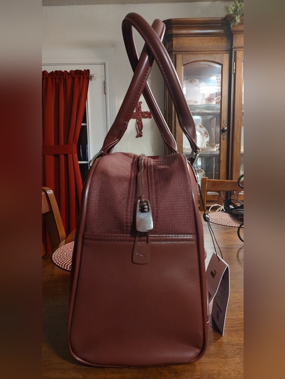 Puma Women's Burgundy Duffel Bag - Picture 6 of 12
